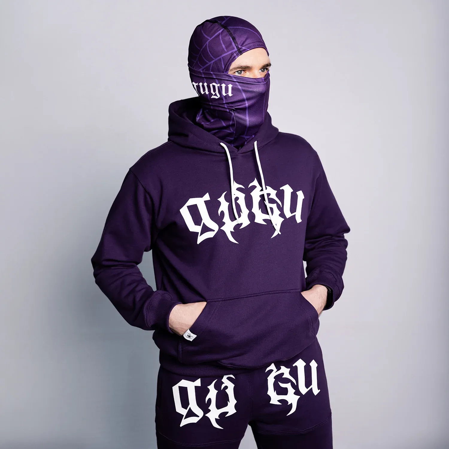 spodnie dresowe "GUGU TAG" violet - Image 4